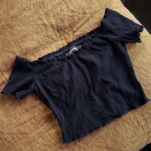 Reformation off-the-shoulder Willet crop top